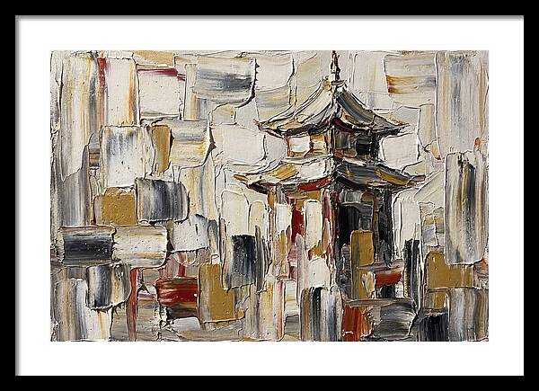 Asian Pagoda In Palette Knife Style
