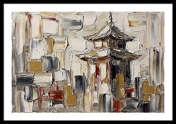 Asian Pagoda In Palette Knife Style