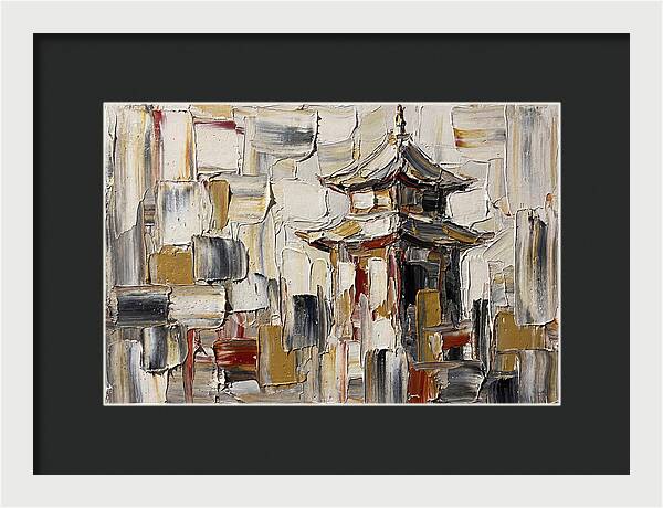 Asian Pagoda In Palette Knife Style