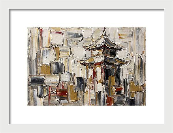 Asian Pagoda In Palette Knife Style