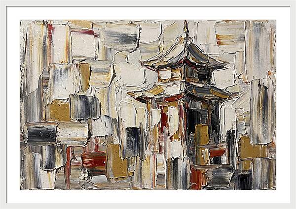 Asian Pagoda In Palette Knife Style