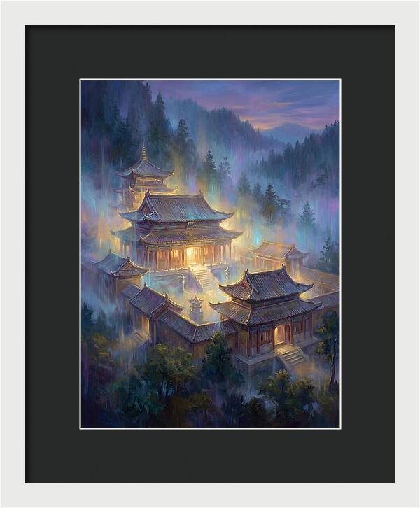 Asian Temple At Dusk
