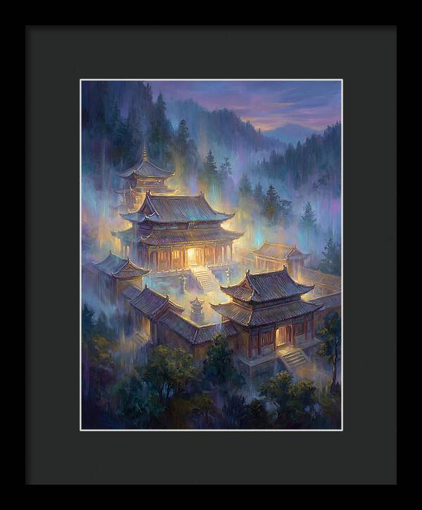 Asian Temple At Dusk