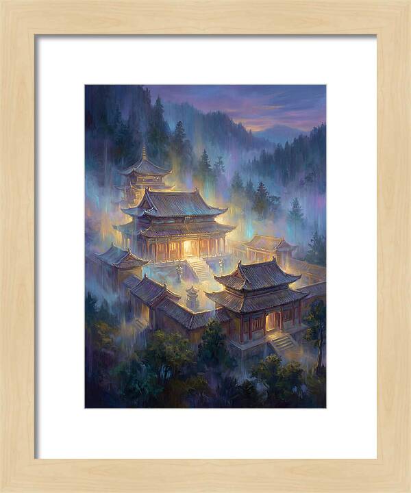 Asian Temple At Dusk