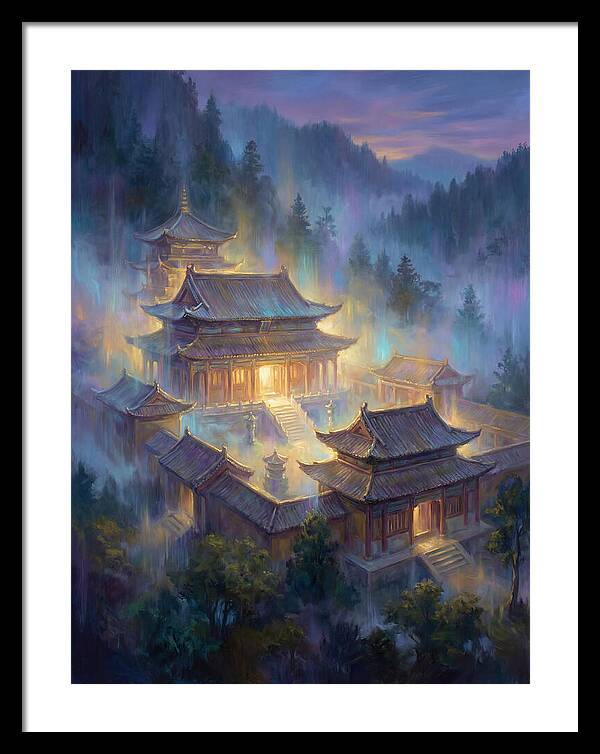 Asian Temple At Dusk