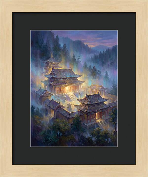 Asian Temple At Dusk