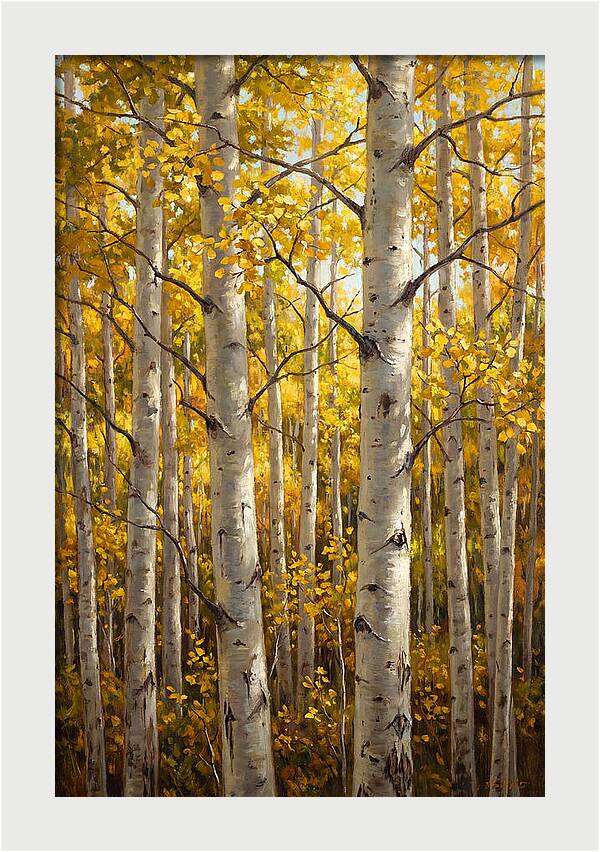 Aspen Grove In Autumn Light