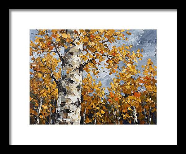 Aspen Trees In Autumn Glow