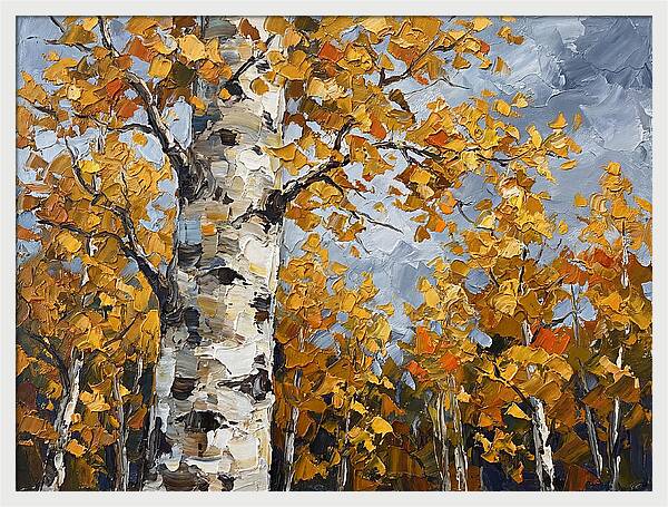 Aspen Trees In Autumn Glow