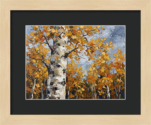 Aspen Trees In Autumn Glow