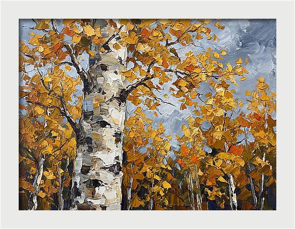 Aspen Trees In Autumn Glow