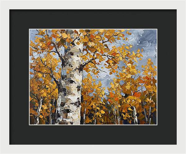 Aspen Trees In Autumn Glow
