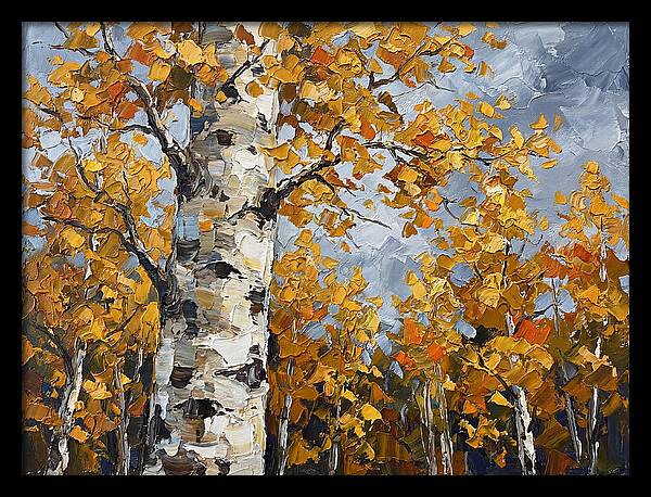 Aspen Trees In Autumn Glow