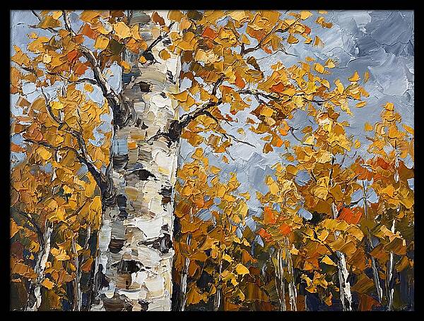 Aspen Trees In Autumn Glow