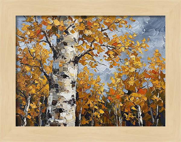 Aspen Trees In Autumn Glow