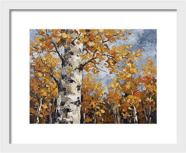 Aspen Trees In Autumn Glow