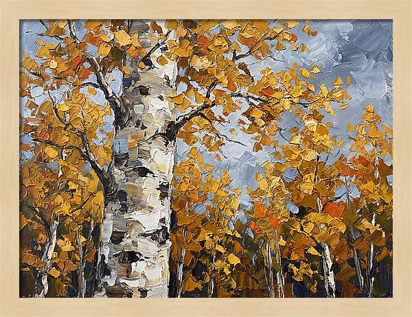 Aspen Trees In Autumn Glow
