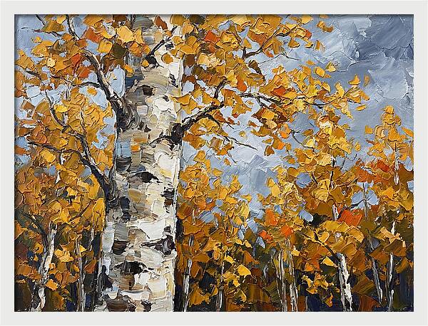Aspen Trees In Autumn Glow