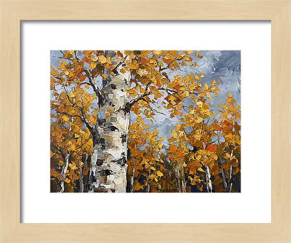 Aspen Trees In Autumn Glow