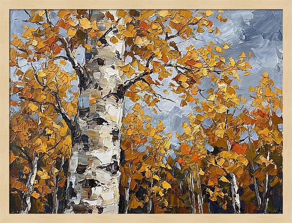Aspen Trees In Autumn Glow