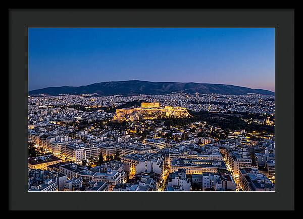 Athens Illuminated At Dusk