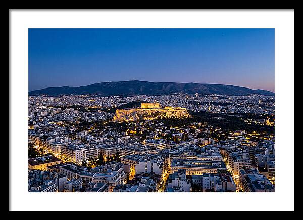 Athens Illuminated At Dusk