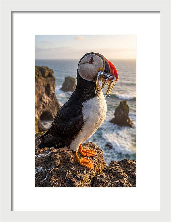 Atlantic Puffin With Fish