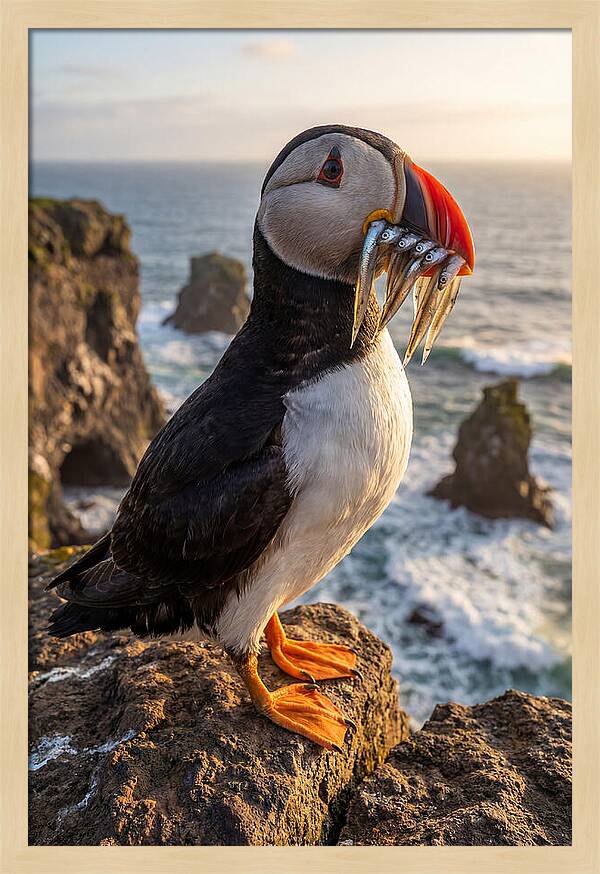 Atlantic Puffin With Fish