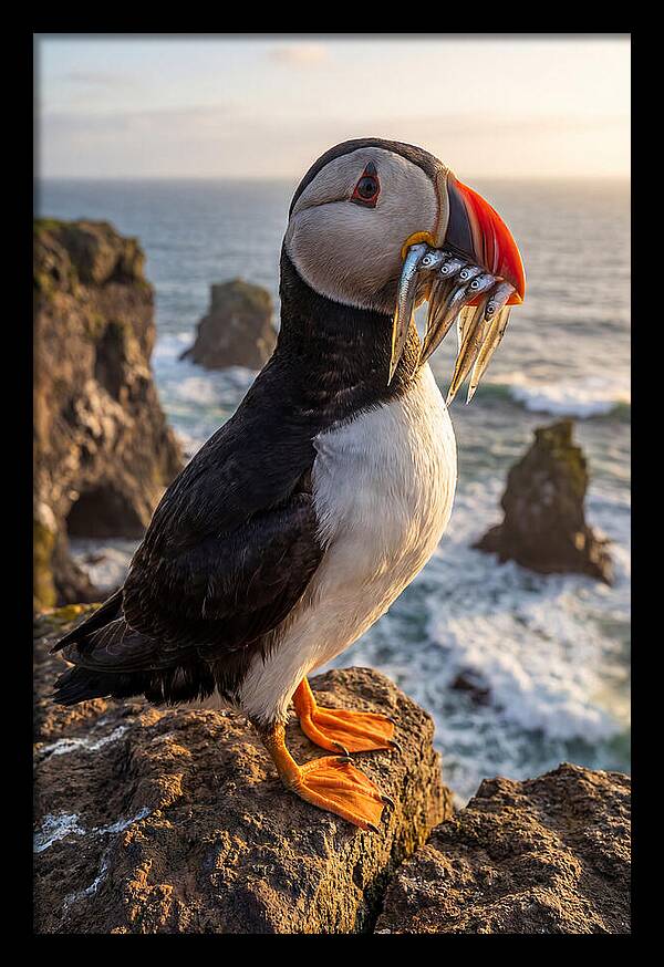 Atlantic Puffin With Fish
