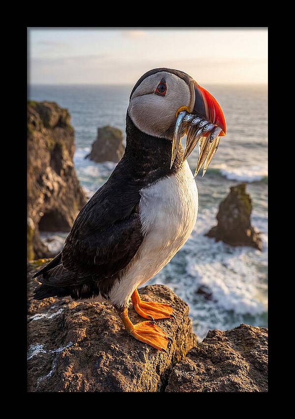 Atlantic Puffin With Fish