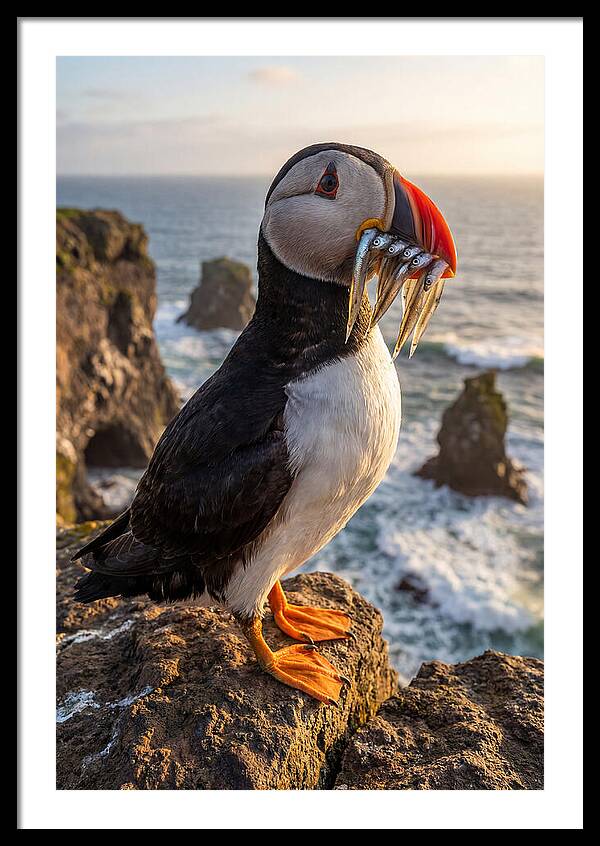 Atlantic Puffin With Fish