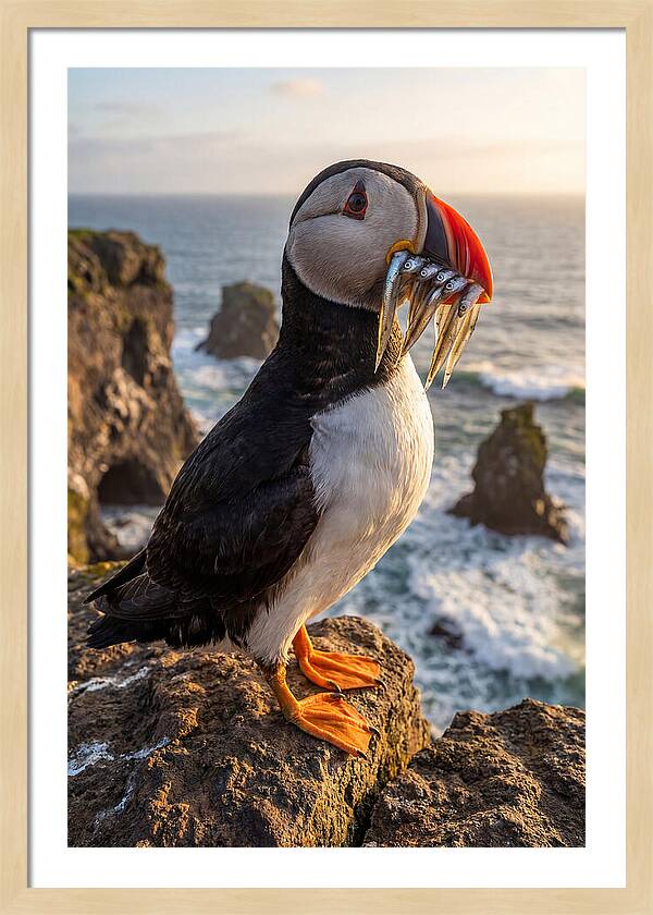 Atlantic Puffin With Fish