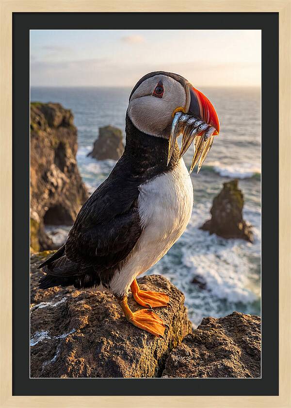 Atlantic Puffin With Fish