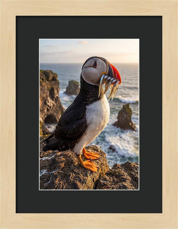 Atlantic Puffin With Fish