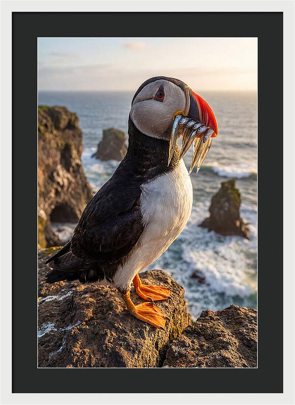 Atlantic Puffin With Fish