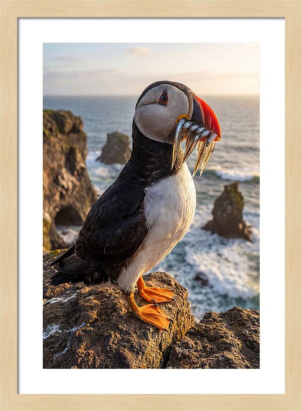 Atlantic Puffin With Fish