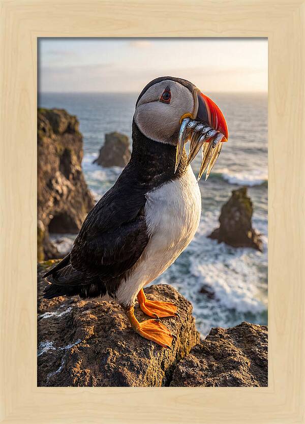 Atlantic Puffin With Fish