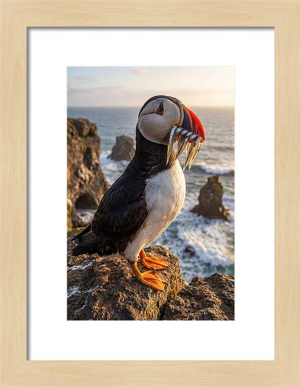 Atlantic Puffin With Fish