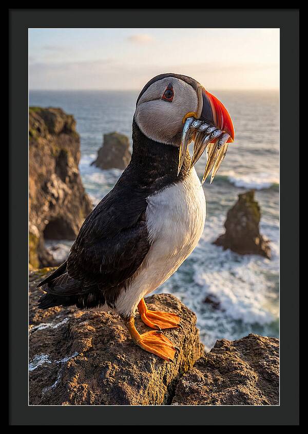 Atlantic Puffin With Fish