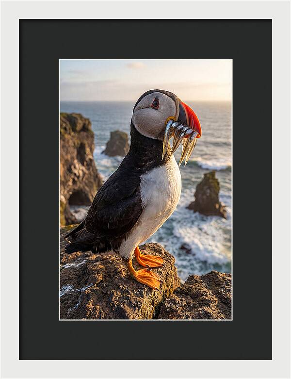 Atlantic Puffin With Fish