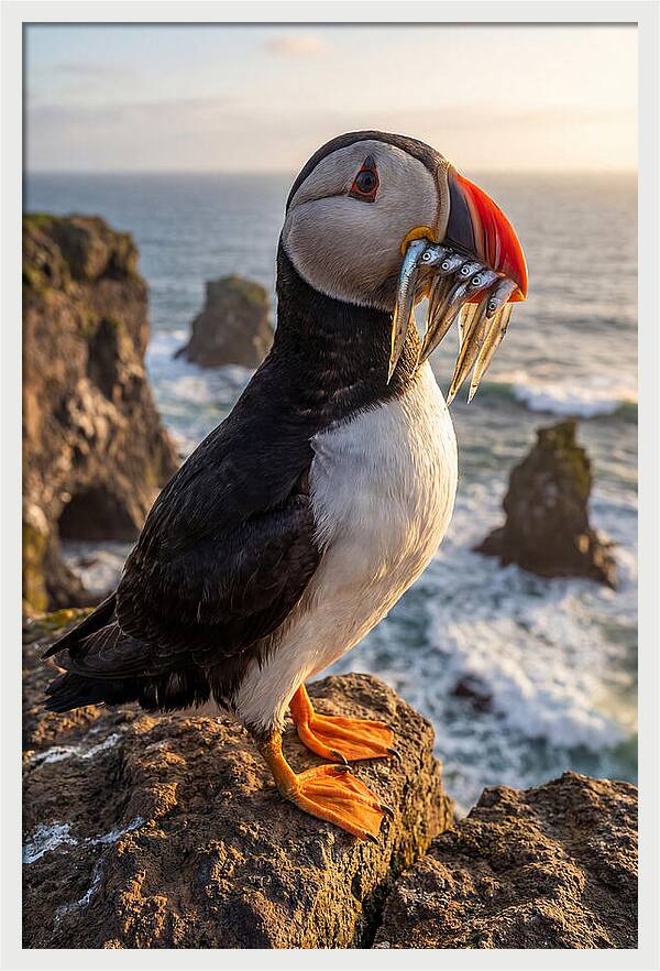 Atlantic Puffin With Fish