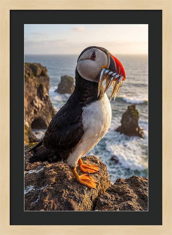 Atlantic Puffin With Fish