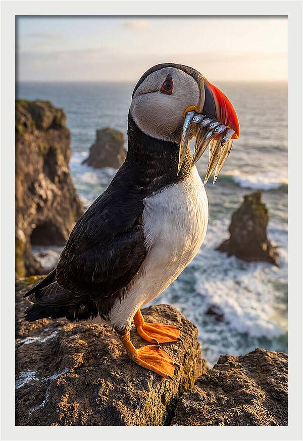 Atlantic Puffin With Fish