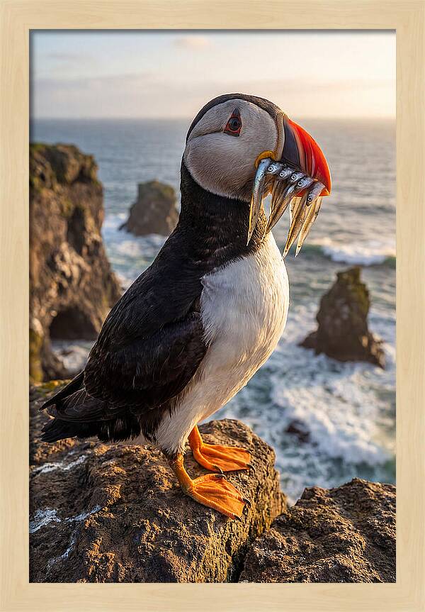 Atlantic Puffin With Fish