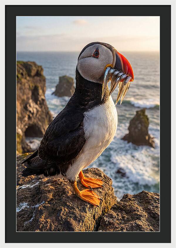 Atlantic Puffin With Fish
