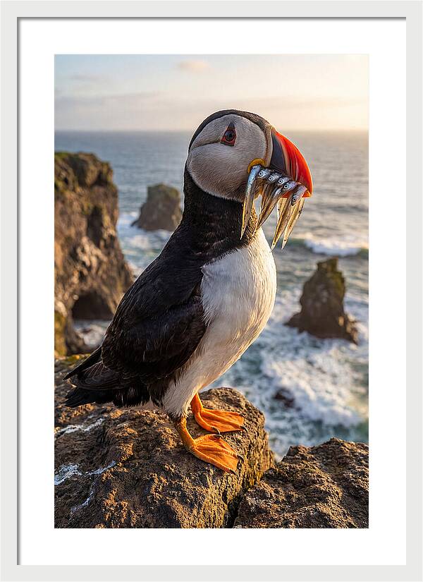 Atlantic Puffin With Fish