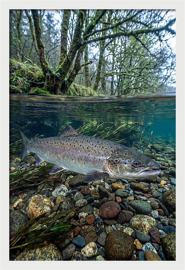 Atlantic Salmon In Tranquil Waters