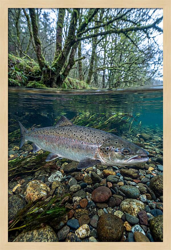 Atlantic Salmon In Tranquil Waters