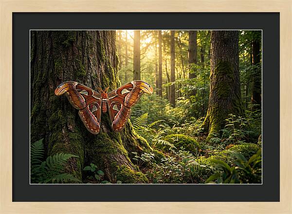 Atlas Moth Among Ancient Trees