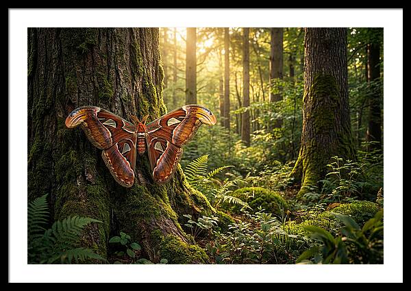Atlas Moth Among Ancient Trees